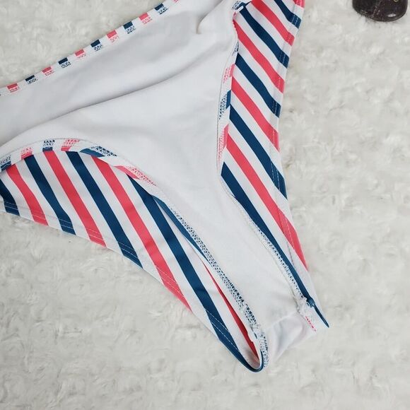 Zaful Striped Bikini Swimsuit Bottoms Size 4 - Picture 8 of 8